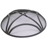  Reinforced Steel Mesh Black Fire Pit Spark Screen with Ring Handle