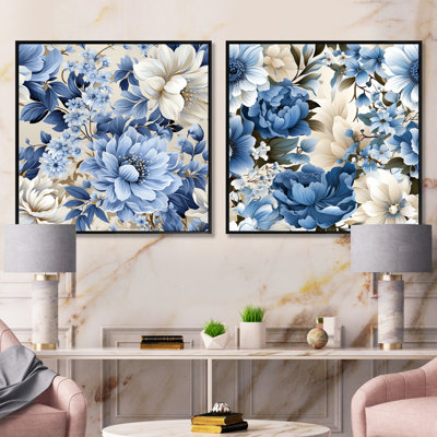 Ramires - Ensemble de 2 collages floraux carrés