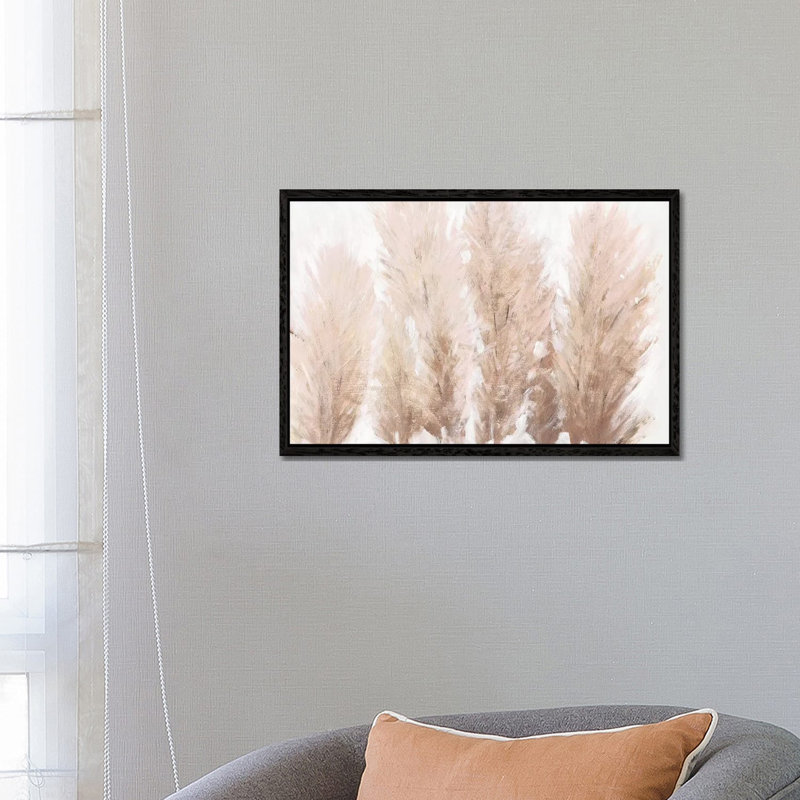 Pampas Grass II by Tim OToole - Floater Frame Gallery-Wrapped Canvas Giclée on Canvas, Black, 66.04 cm H x 45.72 cm W