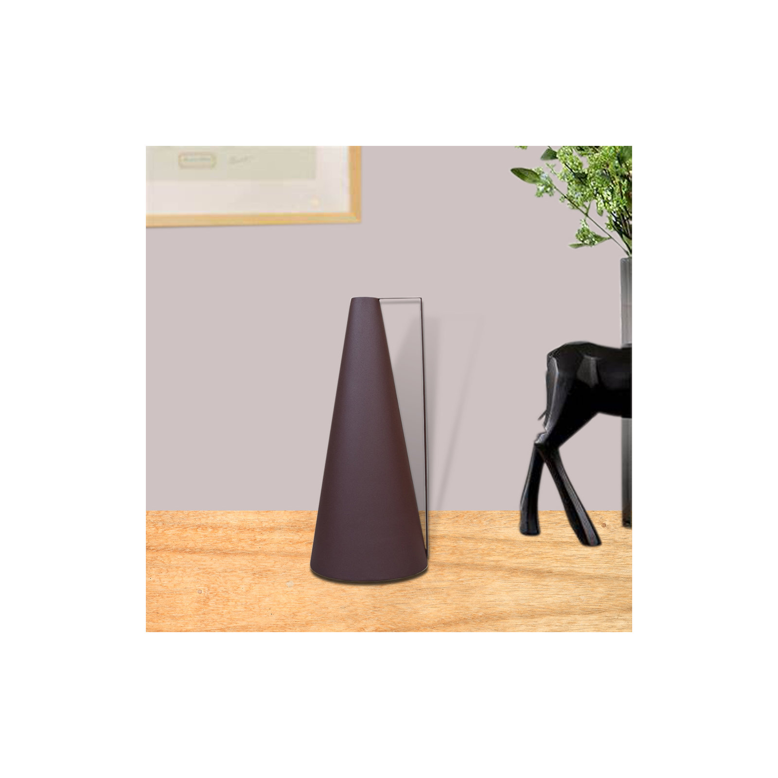 Sanita Handmade Metal Table Vase, Rust, 19" H x 8.5" W x 8.5" D