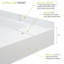 Base de douche à seuil simple l 60 po x P 30 po avec couvercle de drain-50623517-50610781
