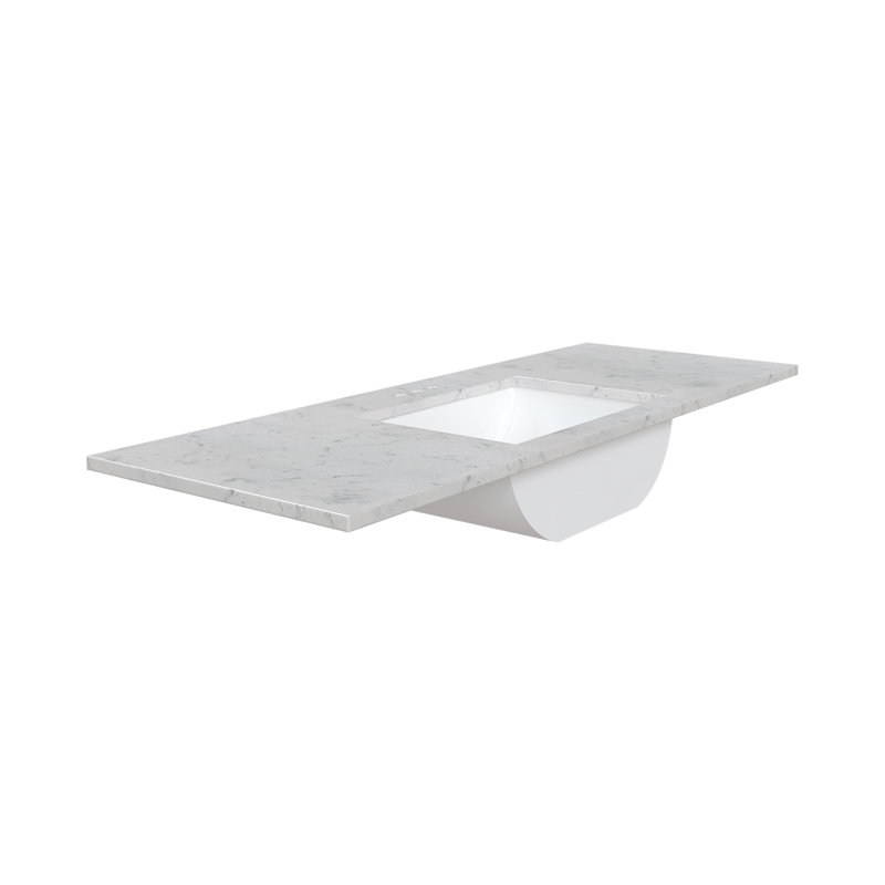 Plateau de meuble-lavabo simple gris avec lavabo 49 po MagickWoods