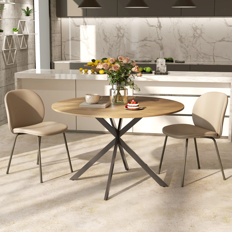 Round Metal Base Dining Table