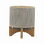 S/2 5/8" MESH PLANTER W/ STAND, TAN