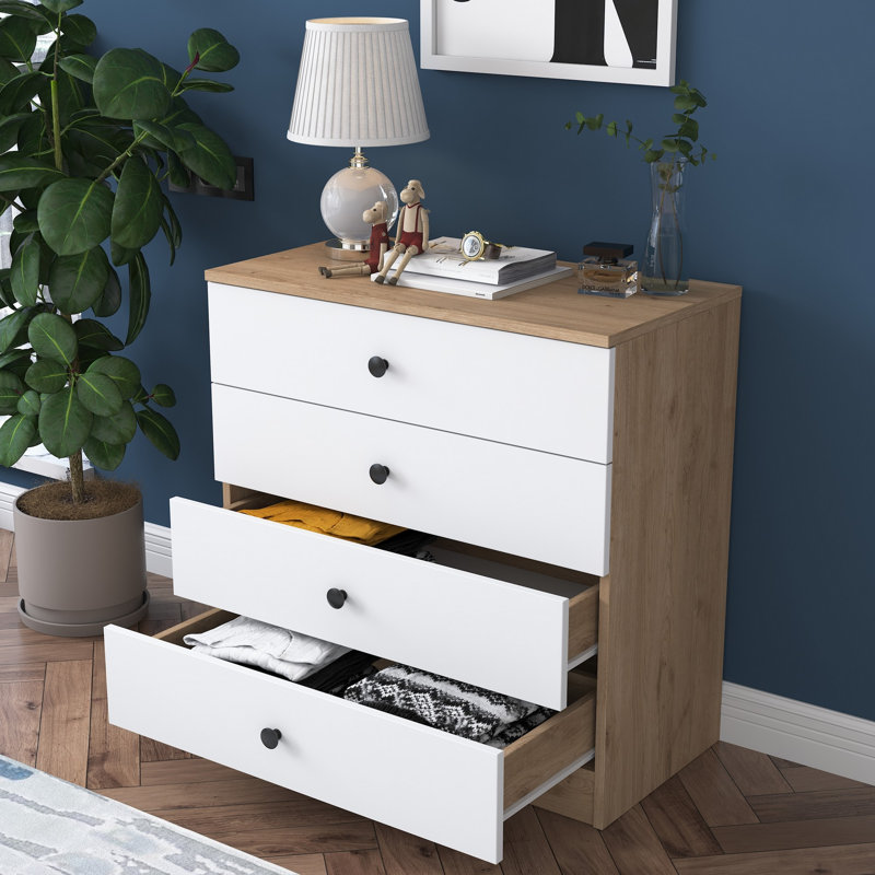Dresser, Walnut/White