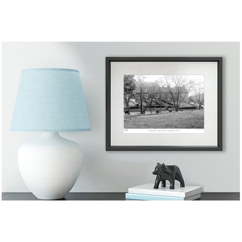 Brotton, Britannia Terrace C1955 - Single Picture Frame Print on Wood, 28cm H x 36cm W x 2.3cm D