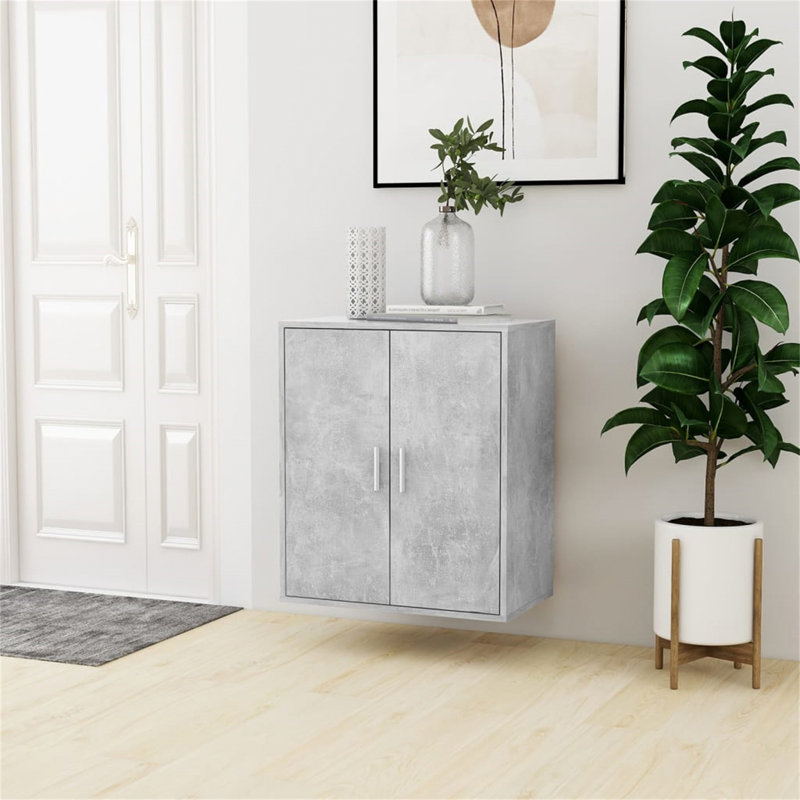 Shoe Cabinet 60x35x70 cm Engineered Wood, Concrete Grey