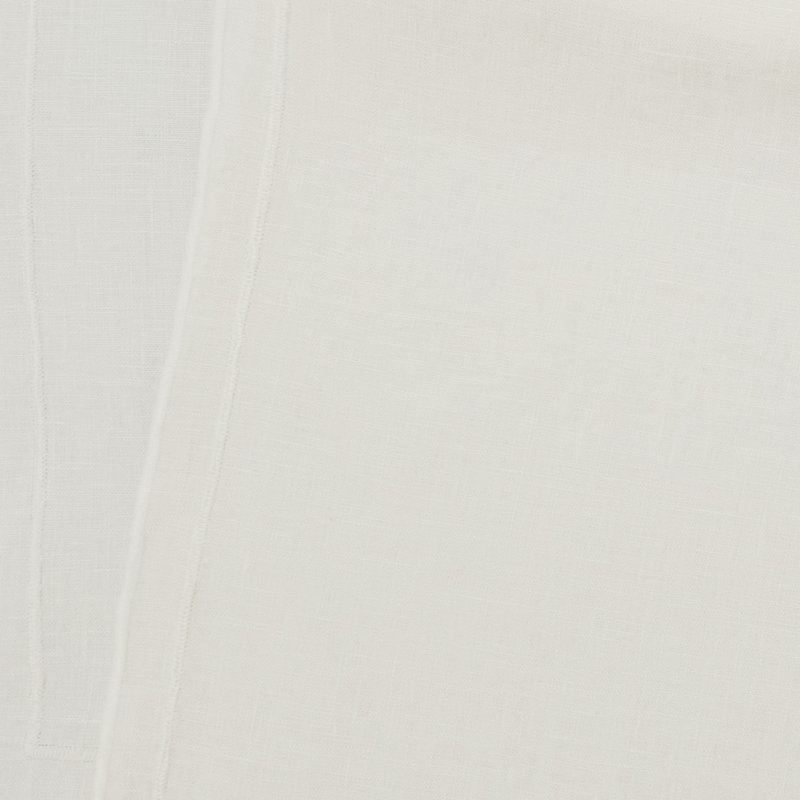 Aneta Stonewashed Overlock Edge Table Runner, Ivory