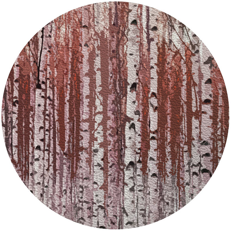 Birch Forest 16" Vinyl Placemat, Garnet