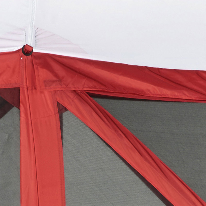 Tente de camping CLAM QuickSet Escape Sport, Rouge / blanc