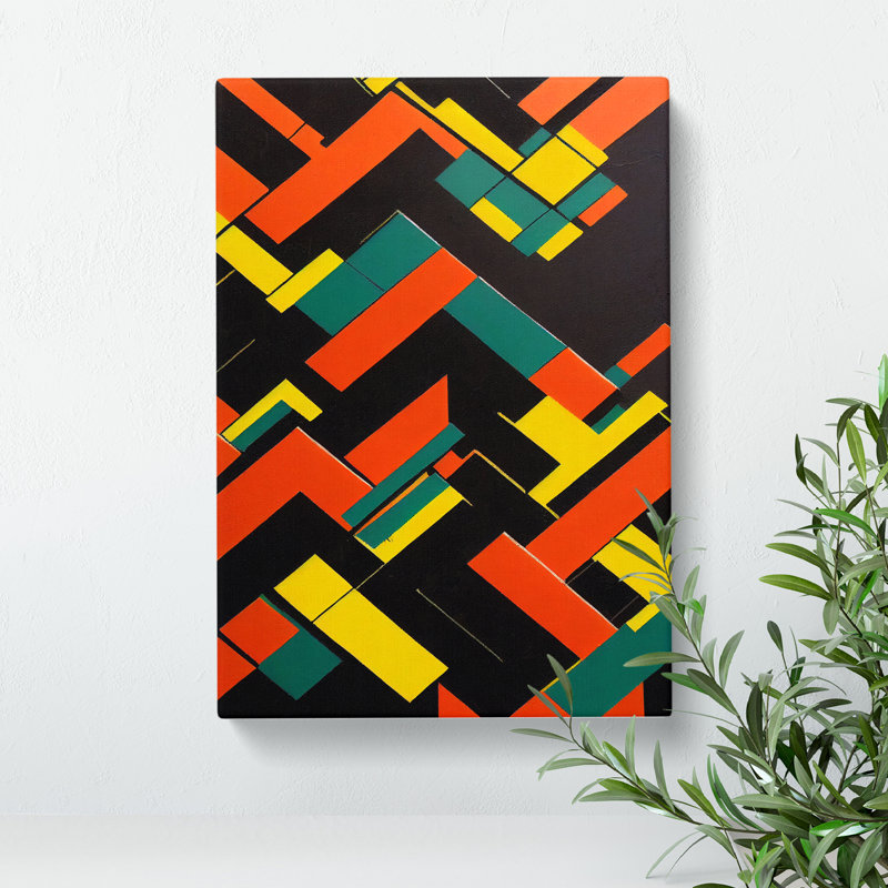 Bauhaus Abstract Art No.5 - Wrapped Canvas Print, 76cm H x 50cm W x 3cm D