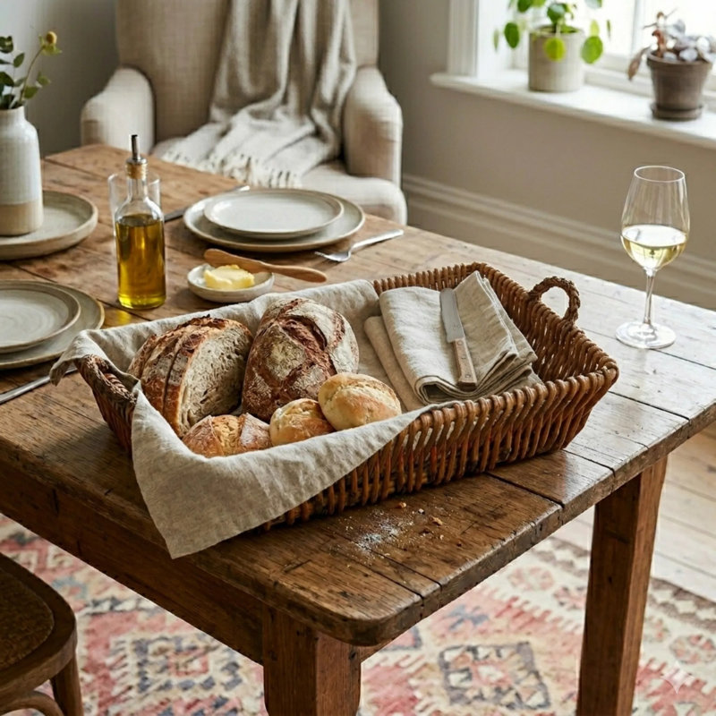 5 Pack Multi‑Functional Handwoven Willow Nesting Storage Baskets, Space‑Saving Nestable Baskets for Bread Fruit Serving, Closet, Bedroom, Entryway