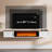Floating TV Stand with 36" Electric Fireplace, Wall Mounted Fireplace Entertainment Center with Storage, Farmhouse Floating TV Shelf for TVs Up to 80"-114462812