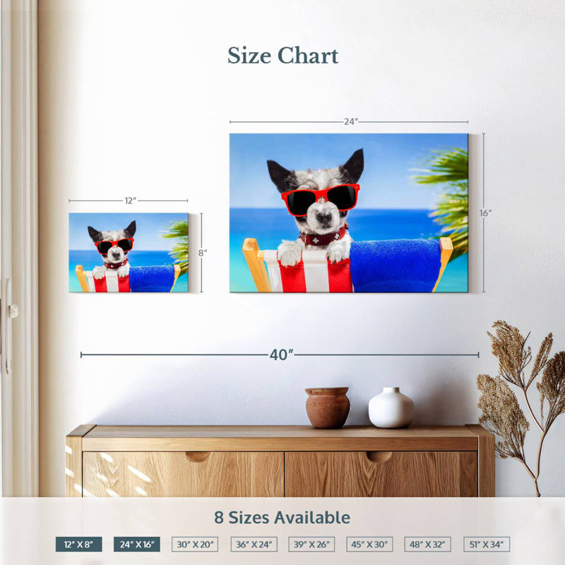 Ketti Beach Chic Dog, H 16 po x l 24 po
