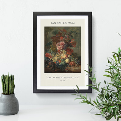 Still Life with Flowers and Fruit Vol.4 1 Piece Single Picture Frame Wall Art