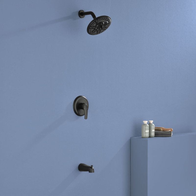 All-In-One Kit with Rough in-Valve, Matte Black
