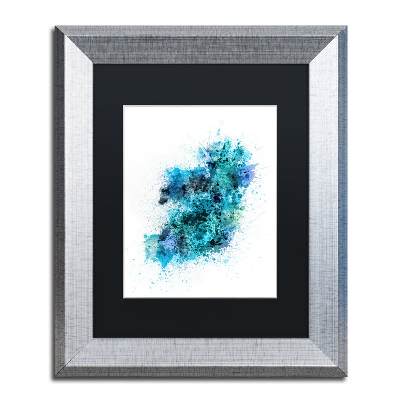 "ireland" par michael tompsett, impression encadrée sur toile, H 14 po x l 11 po x P 0,5 po, Noir mat