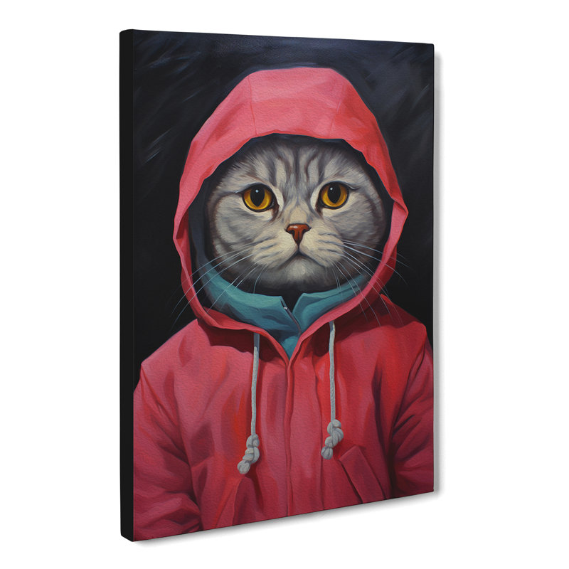 Cat Neo-Plasticism No.3 - No Frame Print, 60cm H x 40cm W x 3cm D