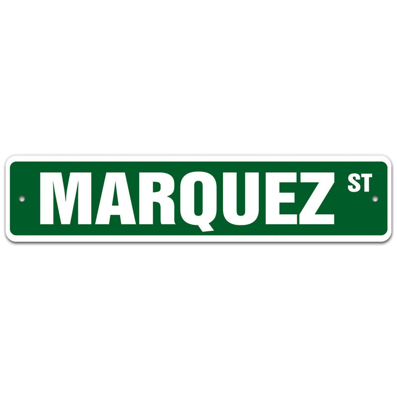 Plaque de rue Zaira, H 4 po x l 18 po x P 0,1 po