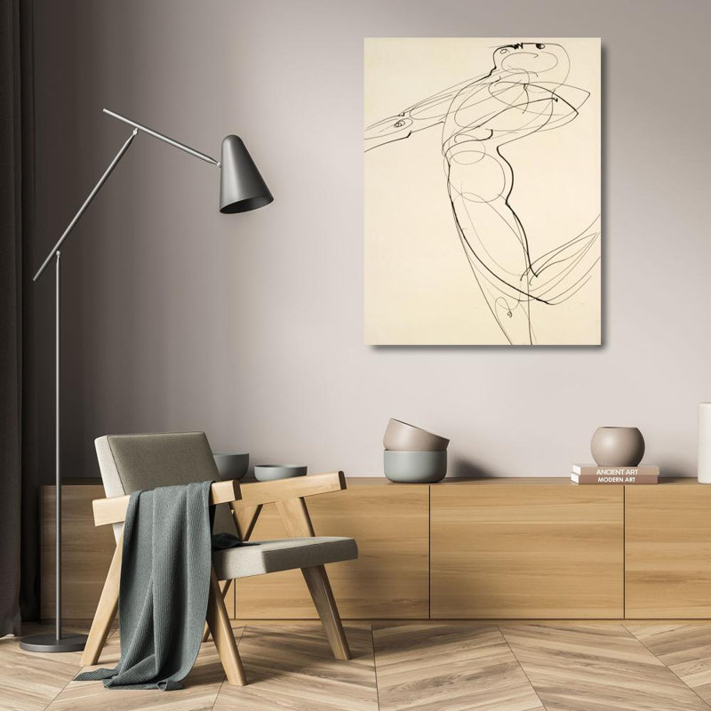 "Silhouette Bend Backwards" par Oskar Schlemmer, H 24 po x l 17 po
