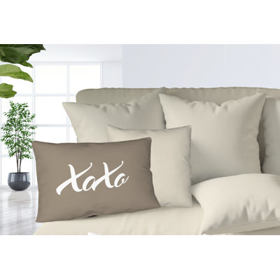 Housse et insert de coussin rectangulaire Asox Xoxo
