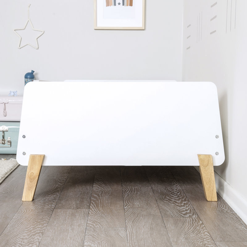 Muse Toddler Bed, White/Natural