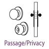 Custom Bowery Knob with Century Rose Passage and Privacy Lock