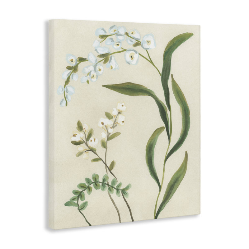 Toile neutre sur fond de tiges de neige, conception de June Erica Vess, H 40 po x l 30 po