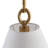 Scalloped Fabric Shade Brass Finish Pendant Light