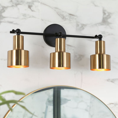Lampe murale en métal 3 lumières Dauphine