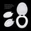 Siège de toilette allongé avec charnières réglables et retrait facile en bois moulé blanc, taille standard-52989308