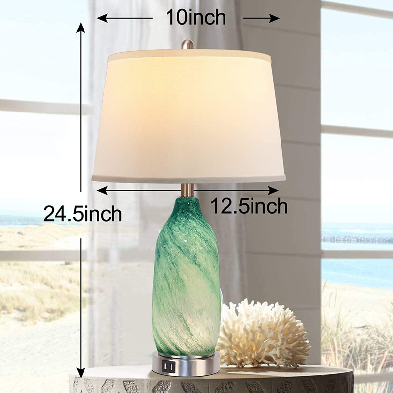 Glass USB Table Lamp