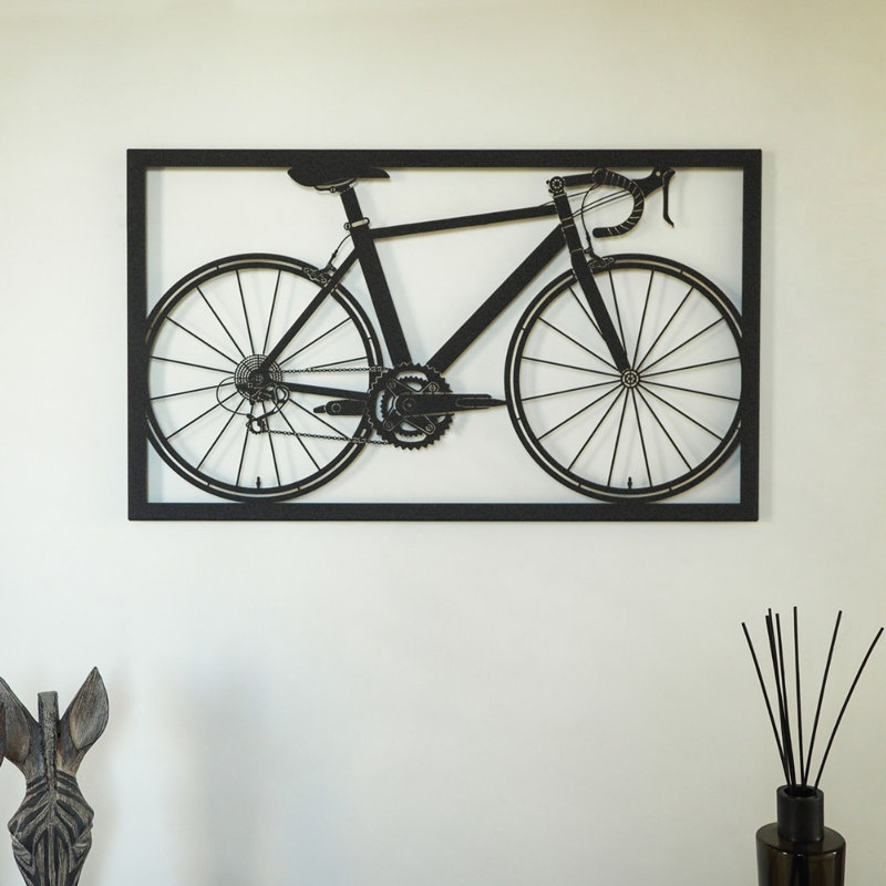 Decorative Metal Wall Accessory, Black Steel Design, 16.1 x 27.6 inches | 100% Steel, Thickness: 0.06 inches | Lightweight (1.8 lbs) | Perfect for Home Decor & Office Spaces, Stylish and Durable Accent Piece
