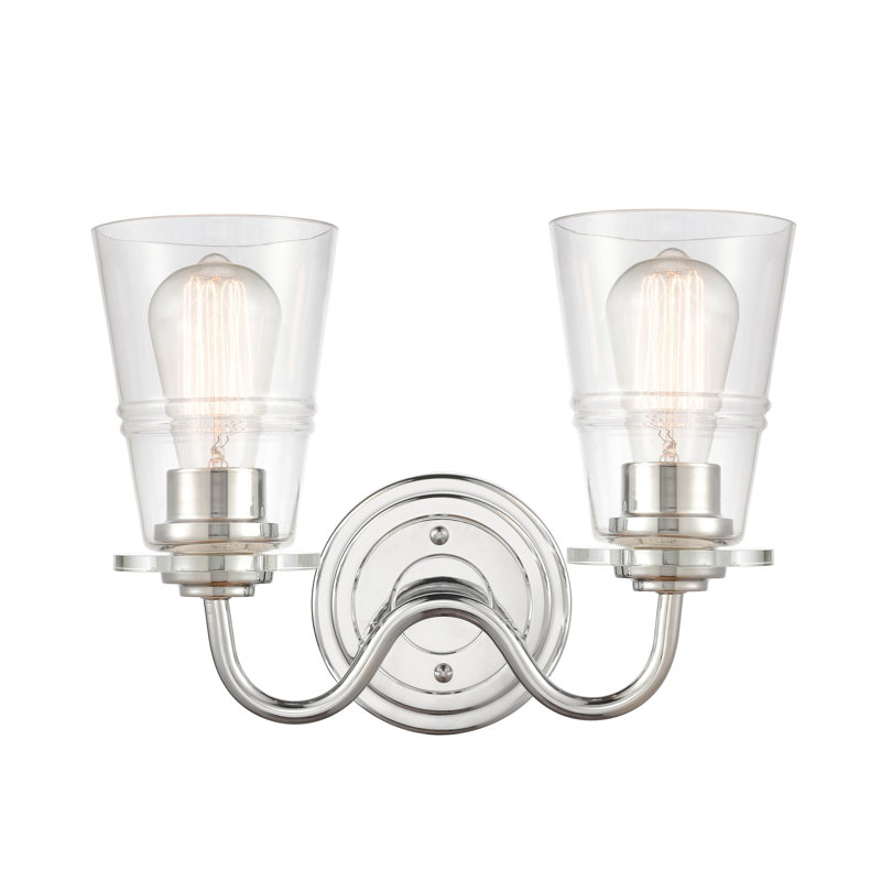 Éclairage pour meuble-lavabo à 2 lumières à intensité réglable Hayman, Chrome poli, DEL