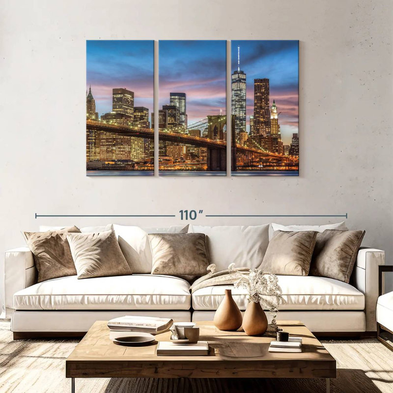 Lilie Brooklyn Bridge Skyline, 48" H x 74" W