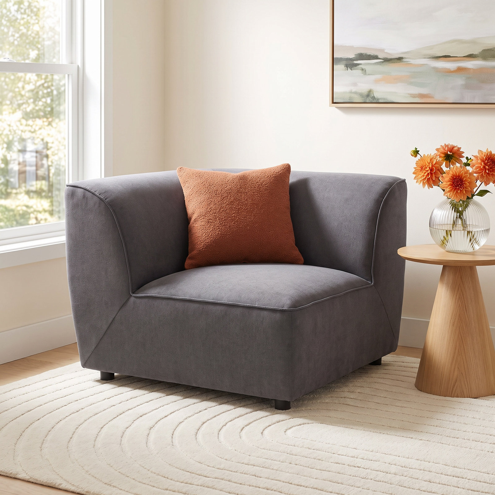 Lizzy Pine Accent Chair