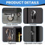 Ensemble de rangement pour garage en 3 pièces : armoires métalliques à roulettes, armoire murale, coffre à outils à 3 tiroirs sur roulettes, armoire à panneaux perforés haute et organisateur de coffre à outils verrouillable.