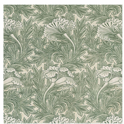 «Botanical William Morris Botanical Pattern II Cottage», reproduction d'art non encadrée