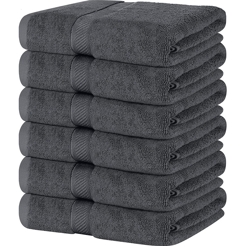 Ensemble de 6 serviettes pour salle de bain Cassada, gris