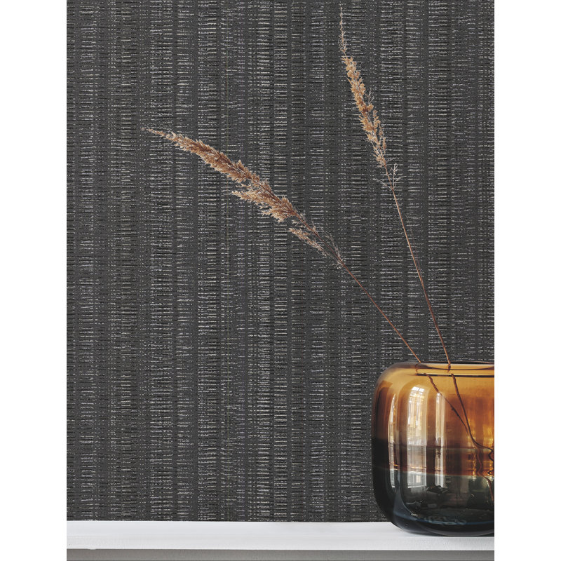 Striped Wallpaper Roll, Carbon