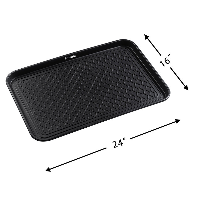 Black Recycled Polypropylene All-Weather Boot Tray Set