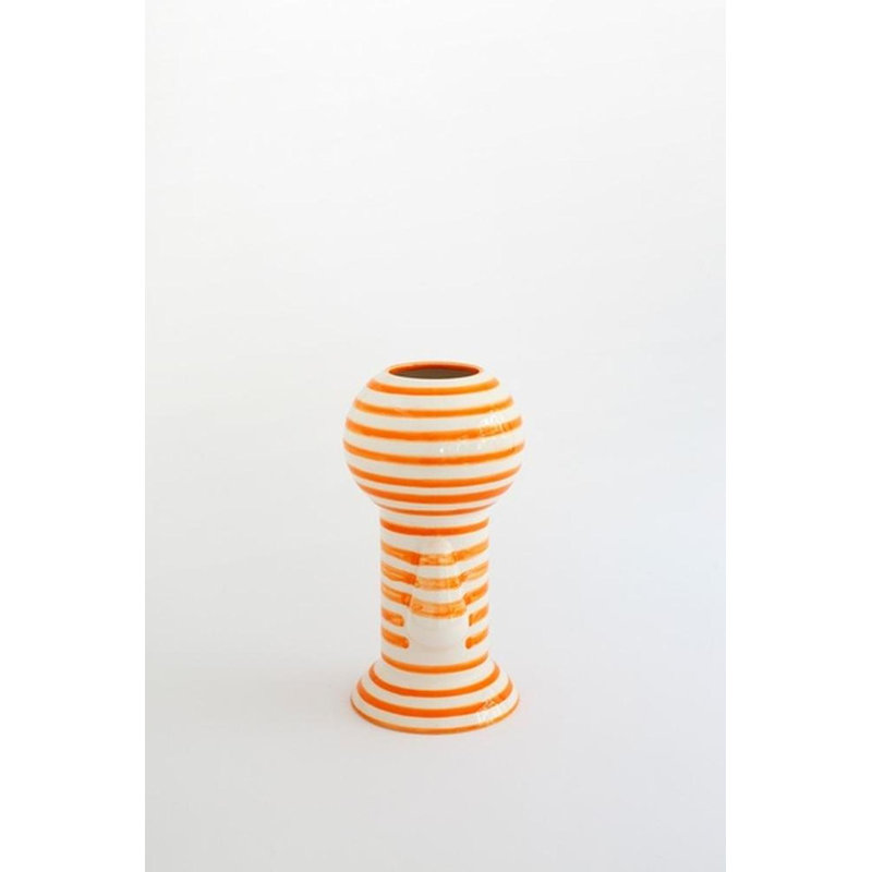 Dummy Handmade Eartenware Table Vase, Tangerine