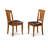 3 Piece Dining Room Table Set Contains a Rectangle Wooden Table with Butterfly Leaf and 2 Faux Leather Kitchen Dining Chairs, 36x54 Inch, Saddle Brown-404116875-404116874