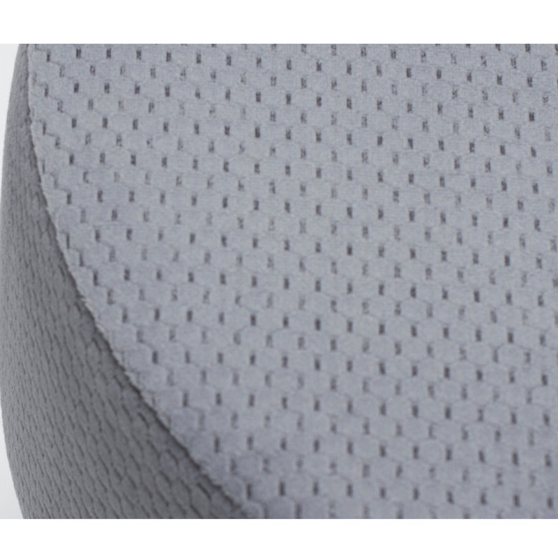 Repose-pieds rond 15,7 po Mitton, Mélange de polyester gris