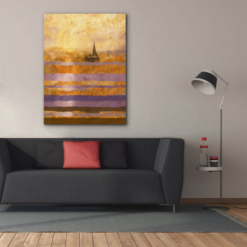 "Breakwater Bay", lumière du soleil n ° 1 "par Marta Wiley, art mural sur toile, H 54 po x l 40 po x P 1,5 po