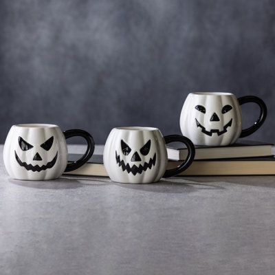 Ensemble de 3 tasses Dolomite Halloween Jack O 'Lantern