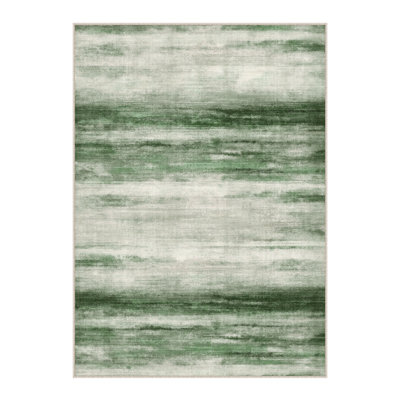 Elroy Modern Abstract Machine Washable Area Rug With Non-Slip Backing