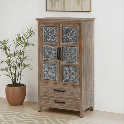 Angela 48'' H 2-Door Solid and Manufactured Wood Accent Cabinet