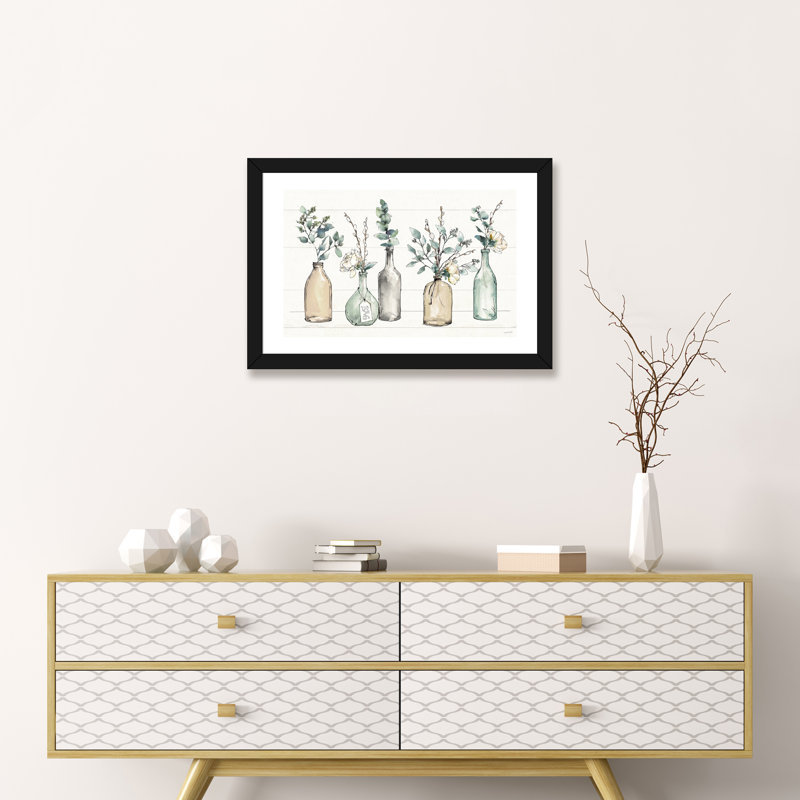« modern campagne i » par anne tavoletti-impression, H 24 po x l 32 po x P 1 po, Papier avec cadre noir