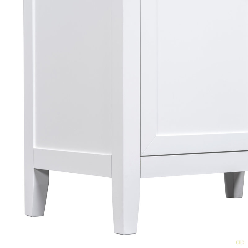 Meuble-lavabo de 30 po sans lavabo, base d'armoire seulement, armoire de salle de bain avec tiroirs, structure solide et panneau de fibres à densité moyenne